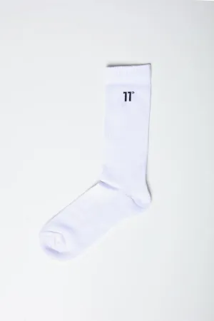 Core Logo Sock - White