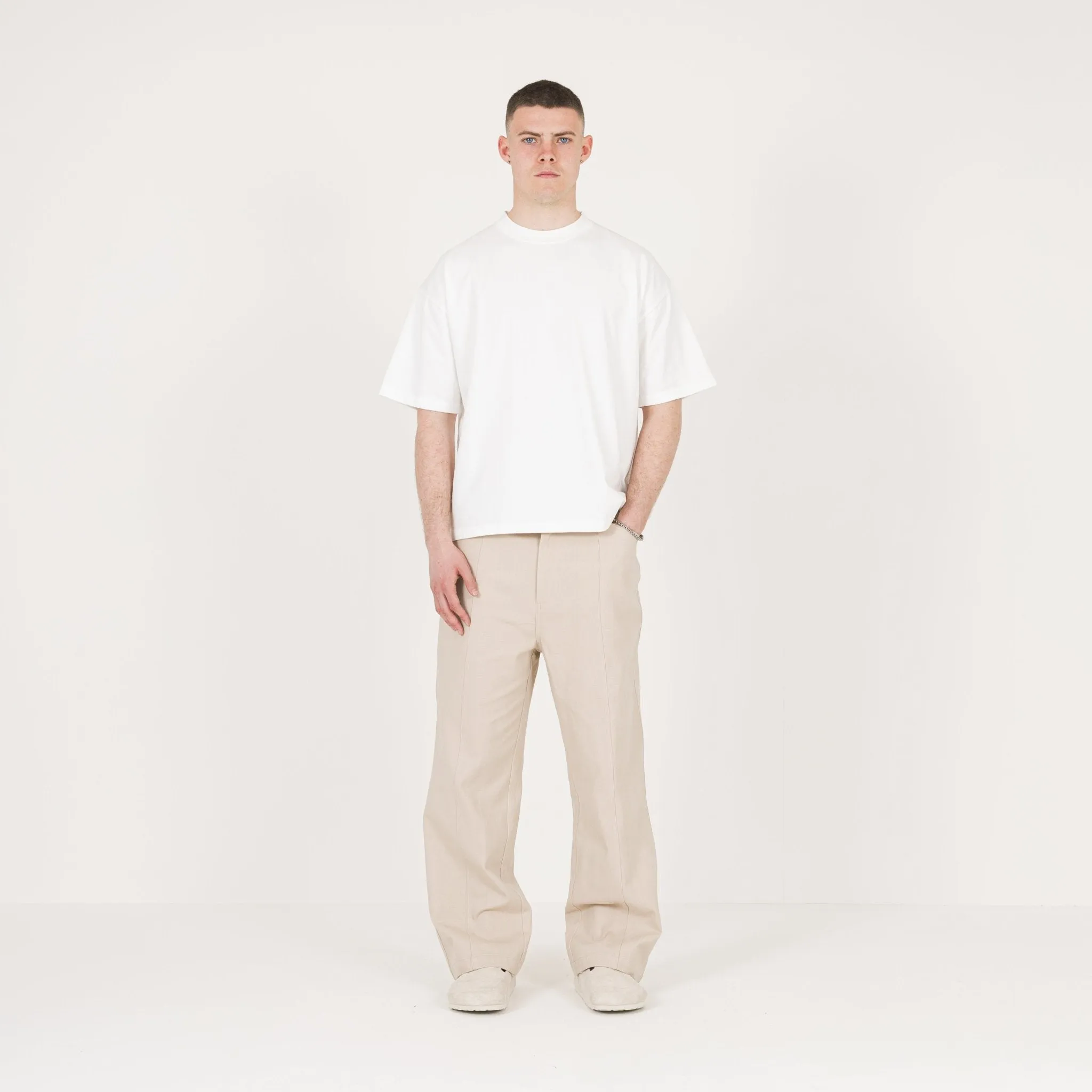 Cropped T-Shirt - Bone White
