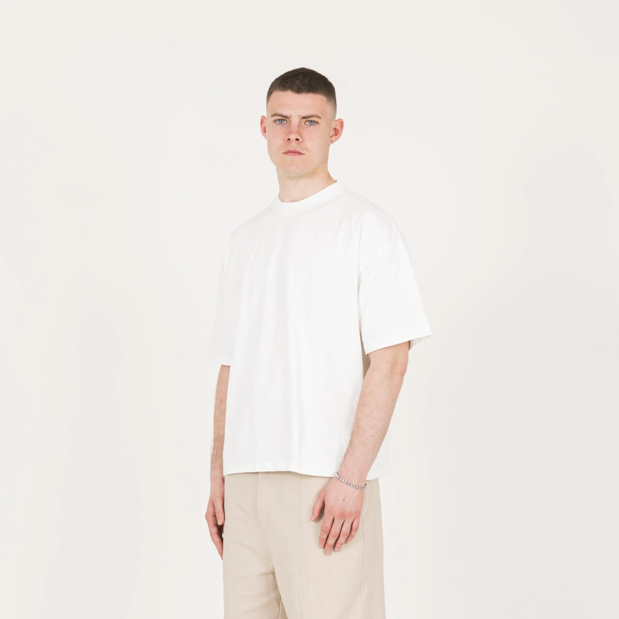 Cropped T-Shirt - Bone White