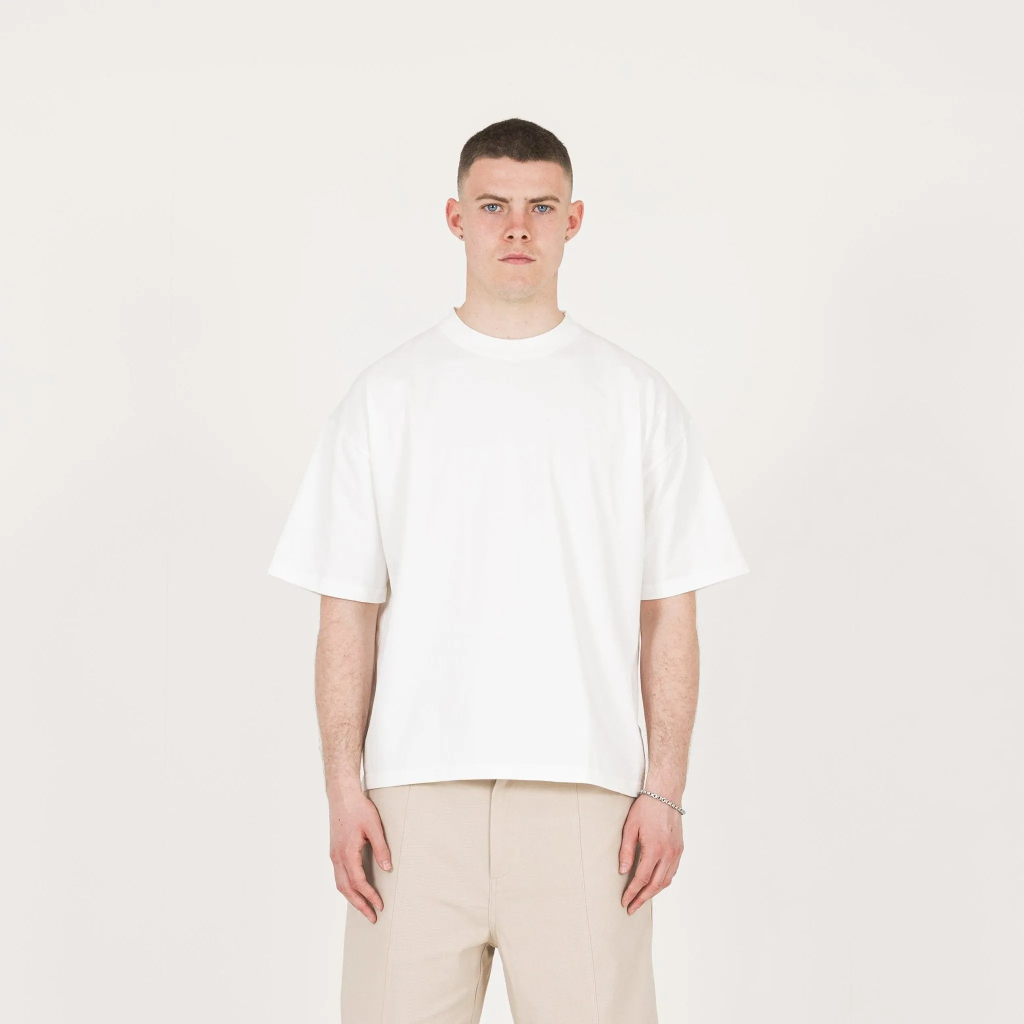 Cropped T-Shirt - Bone White