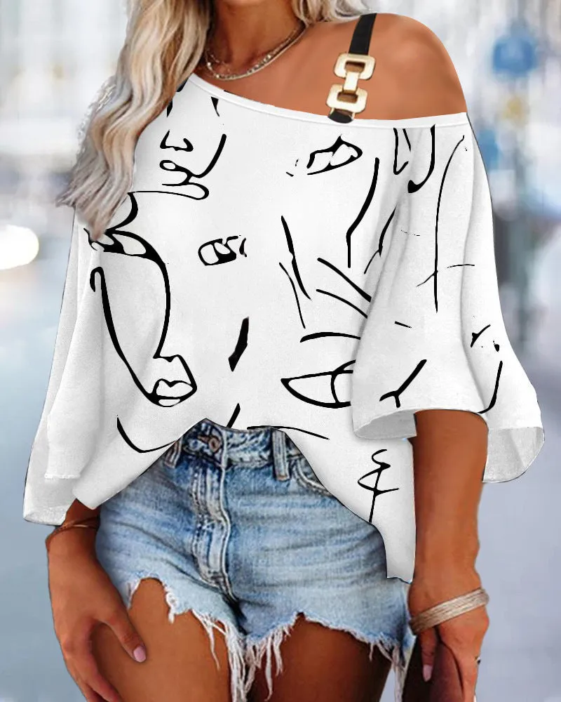 Fashion Patchwork Loose Shirt