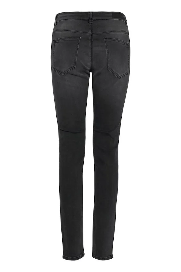 ICHI Lulu Washed Grey Jeans