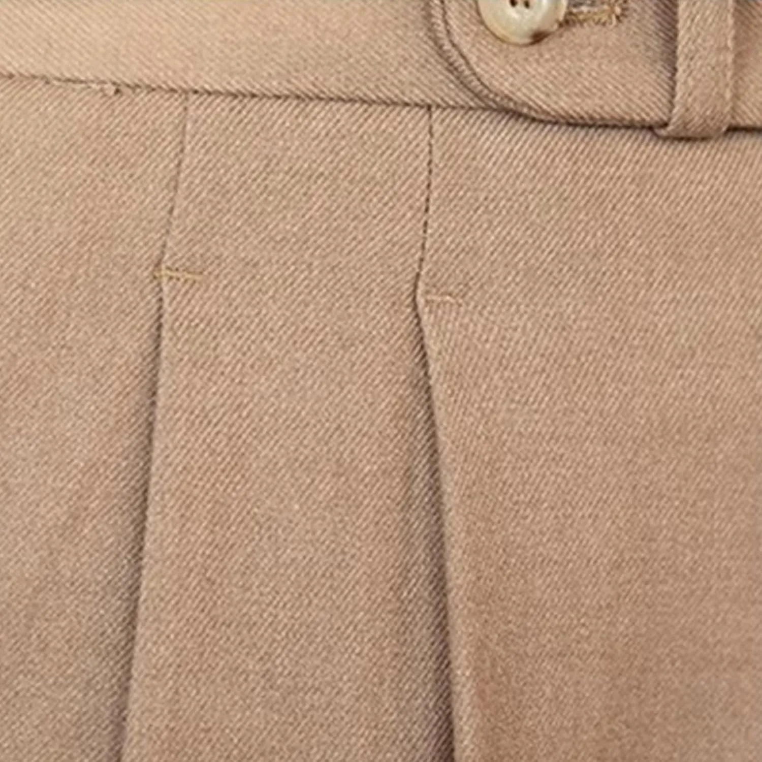 Men's Suit Pants Slim Fit Pleated Front Pant Vintage Dress Suit Pants Casual Smart Trousers Solid Business Office Pants