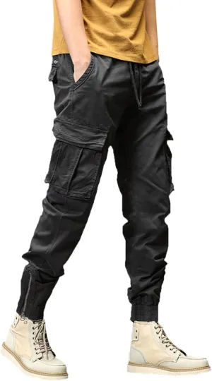 Mens Sweatpants with Pockets Big and Tall Mens Long Pants Joggers for Men Cargo Athletic Casual Cargo Pants Military
