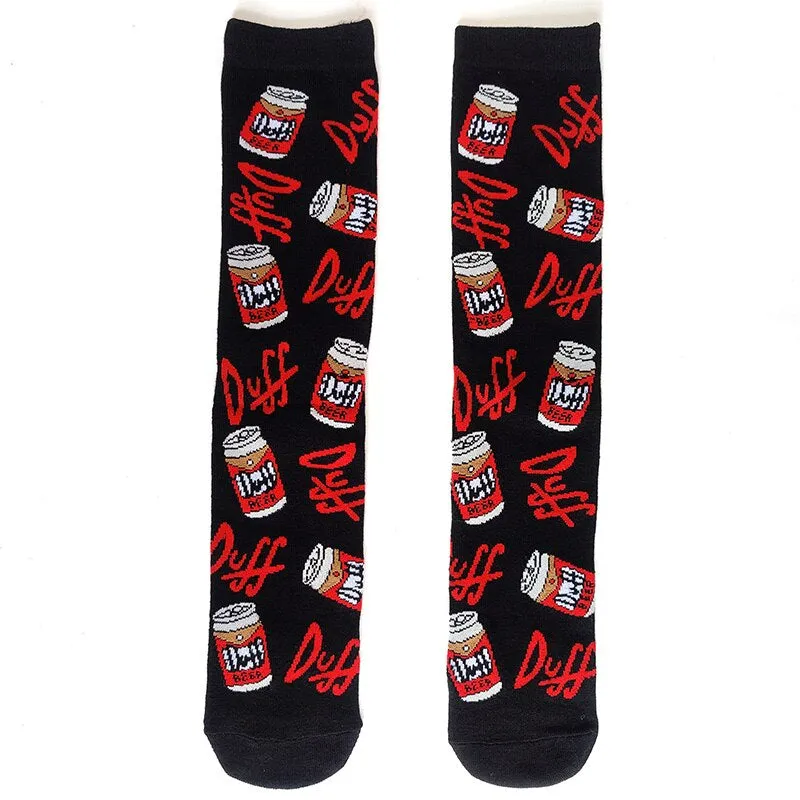 Street Style Cartoon Printed Casual Socks Set