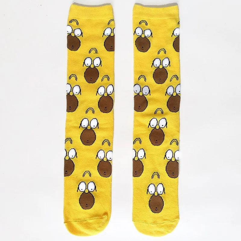 Street Style Cartoon Printed Casual Socks Set