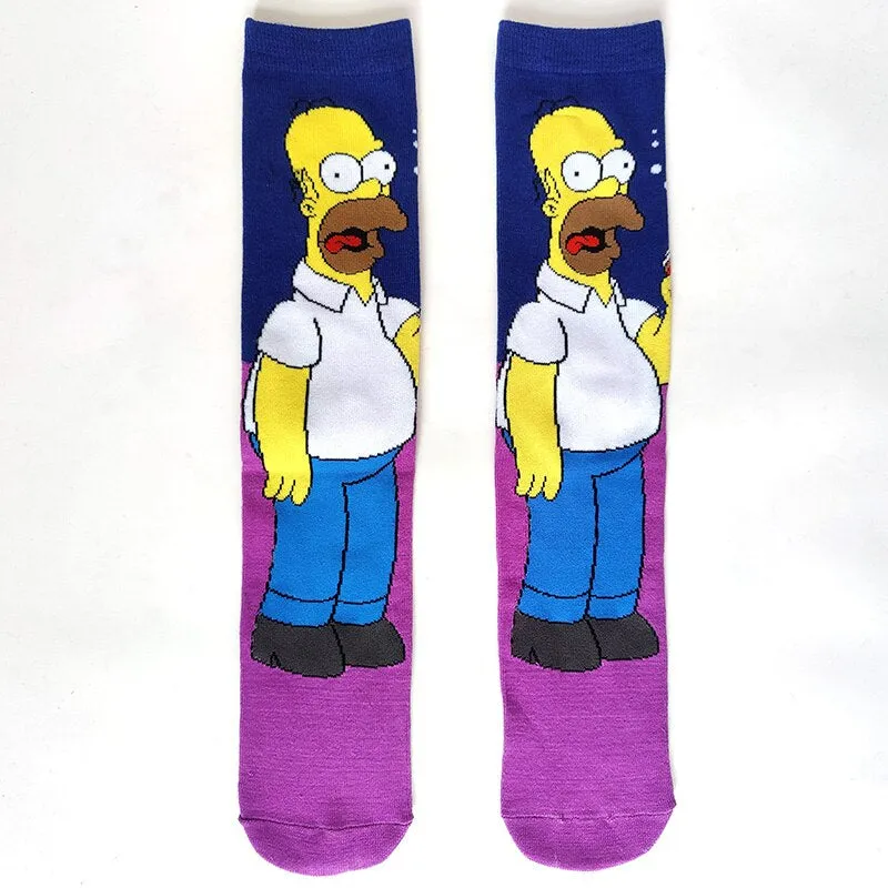 Street Style Cartoon Printed Casual Socks Set