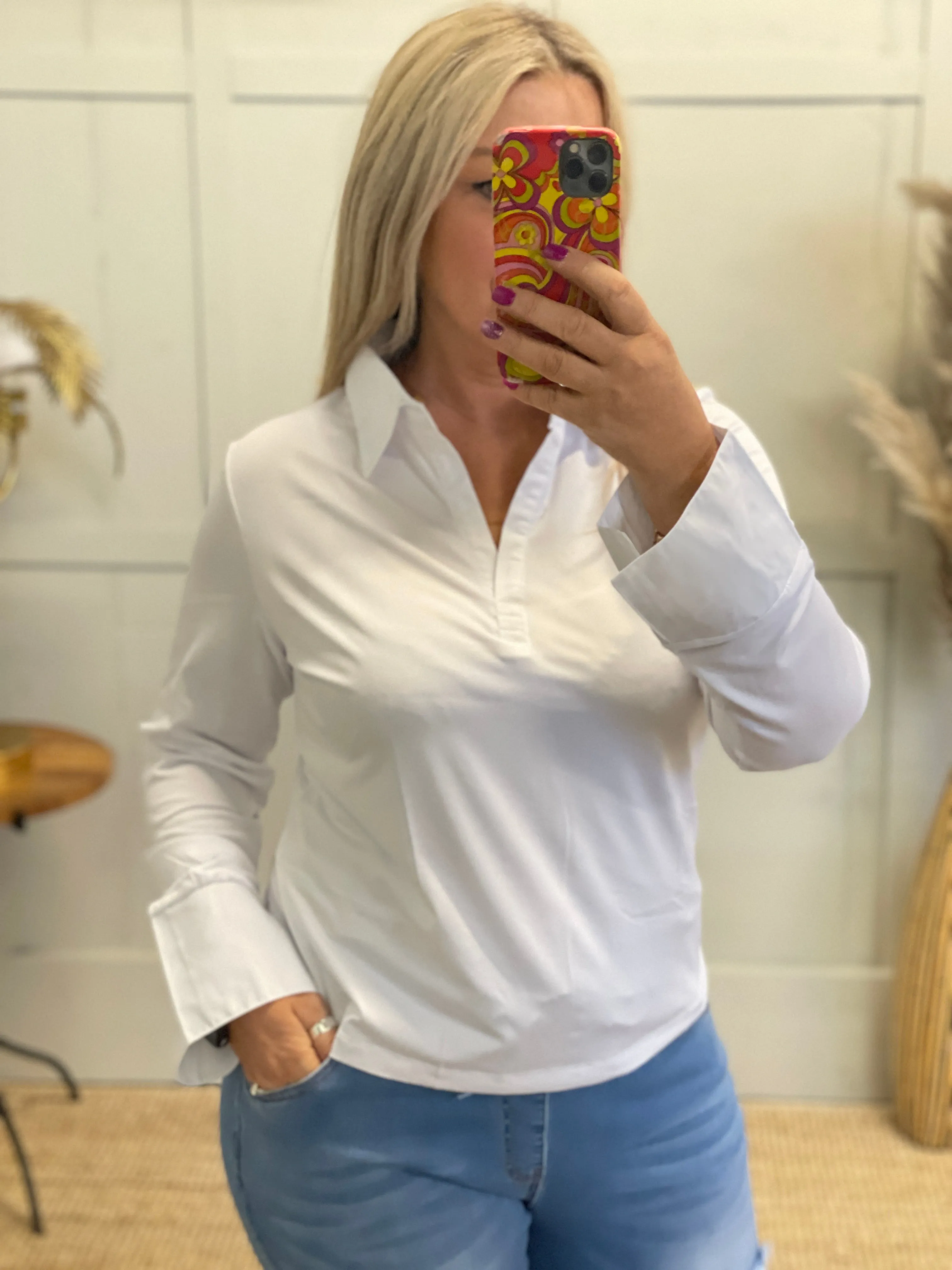 The Essential  skin Layering Shirt with Cotton Collar and Cuffs