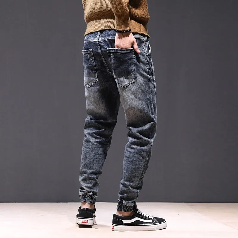 West Louis Elastic Waist Ruched Leisure Jeans
