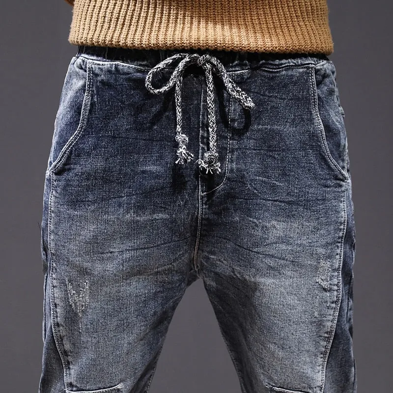 West Louis Elastic Waist Ruched Leisure Jeans