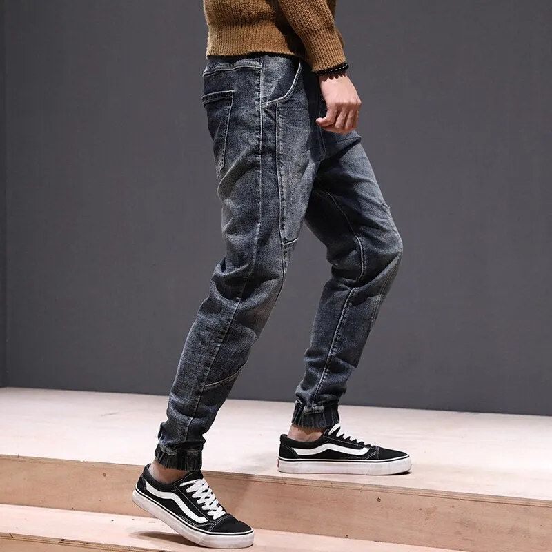 West Louis Elastic Waist Ruched Leisure Jeans