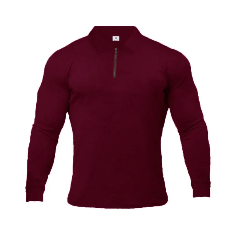 West Louis Long Sleeve Men Cotton Casual Golf Shirts