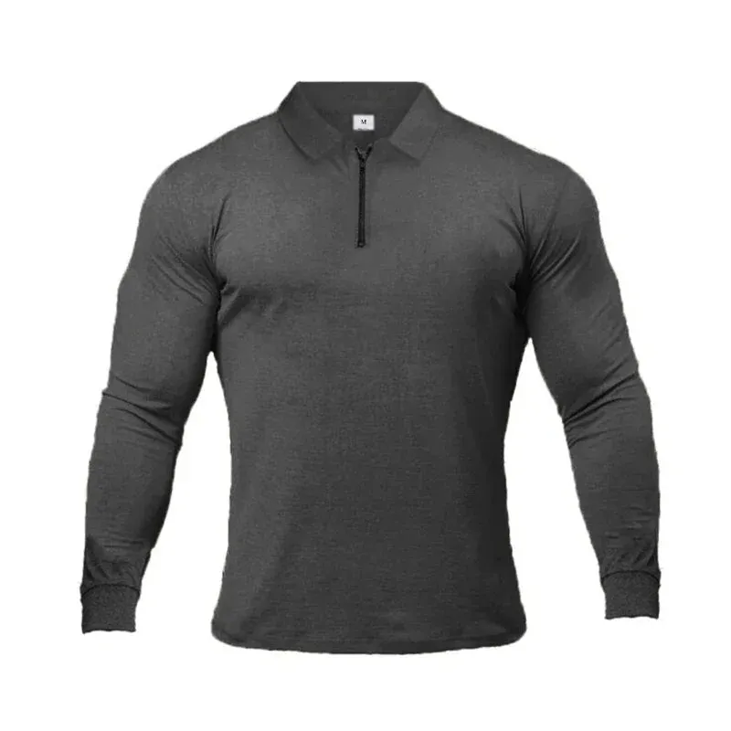 West Louis Long Sleeve Men Cotton Casual Golf Shirts