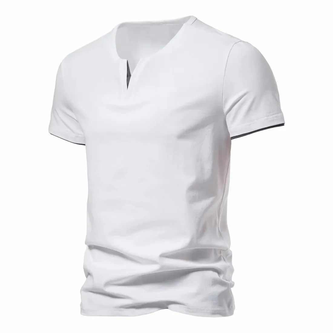 West Louis Summer V Neck Henley T-Shirt
