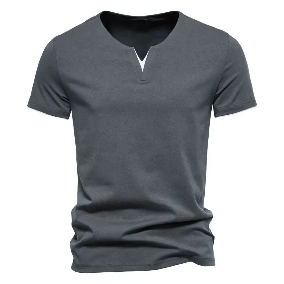 West Louis Summer V Neck Henley T-Shirt