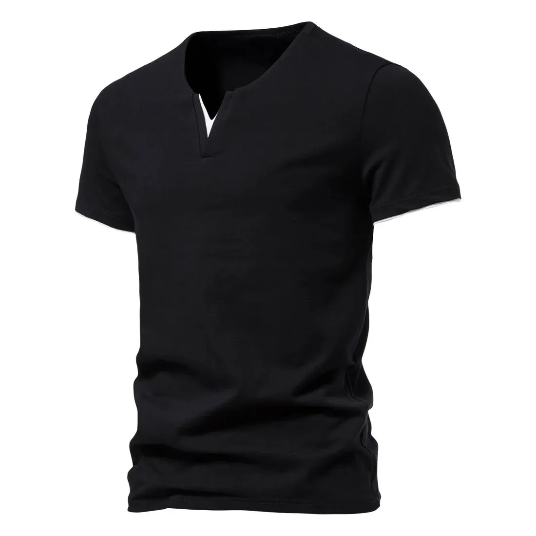 West Louis Summer V Neck Henley T-Shirt