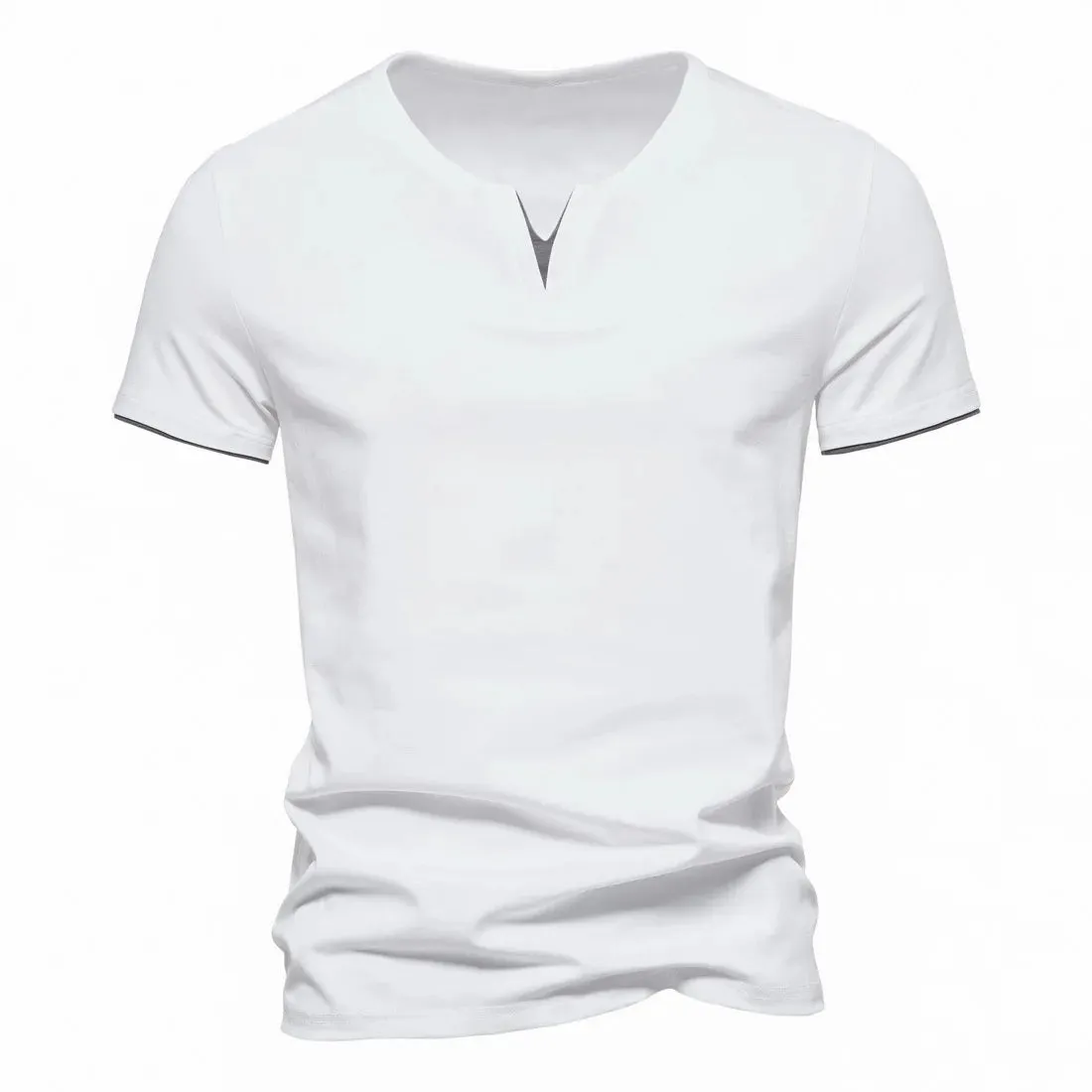 West Louis Summer V Neck Henley T-Shirt