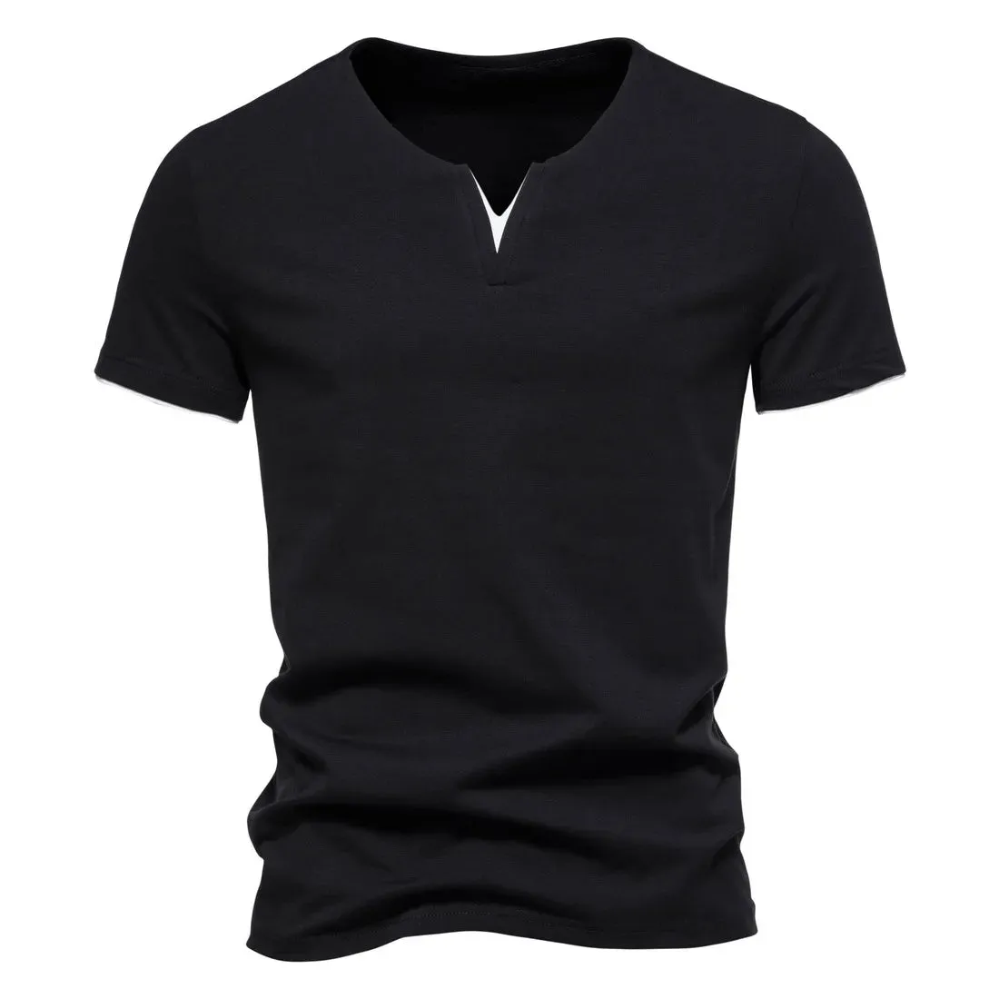 West Louis Summer V Neck Henley T-Shirt