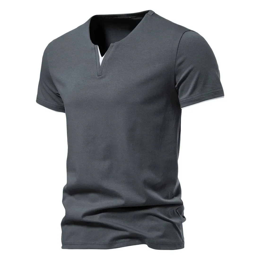 West Louis Summer V Neck Henley T-Shirt